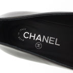 Chanel Pearl Patent Leather CC Logo Loafers Black — view 7