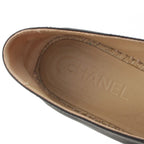 Chanel Leather CC Logo Espadrille Slip on Black — view 7