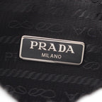 Prada Re Edition Nylon Leather Tessuto Shoulder Bag Black — view 7