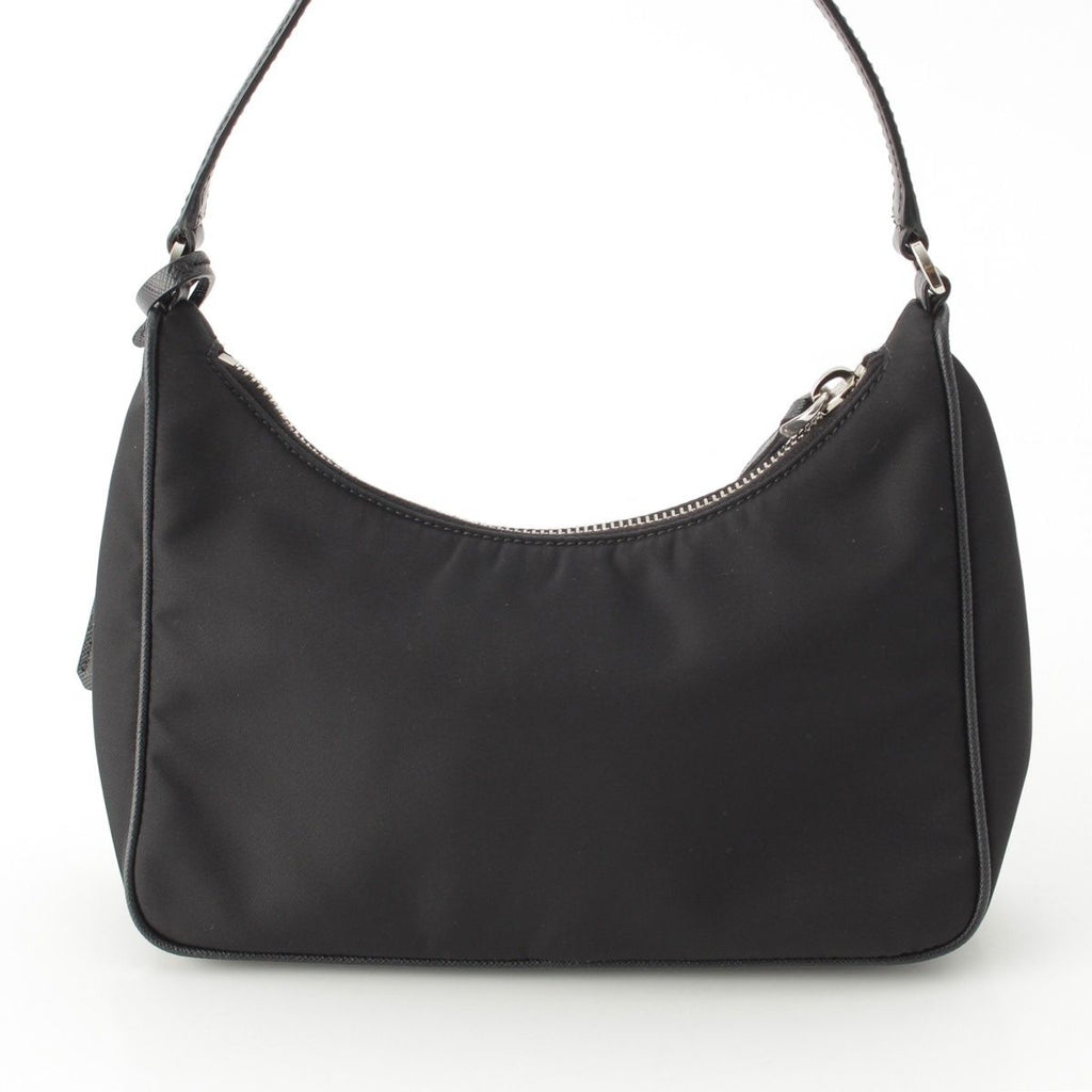 Prada Re Edition Nylon Leather Tessuto Shoulder Bag Black — view 4