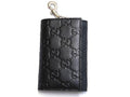 Gucci GG Emblem Leather Key Case Black Key Holder