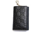 Gucci GG Emblem Leather Key Case Black Key Holder