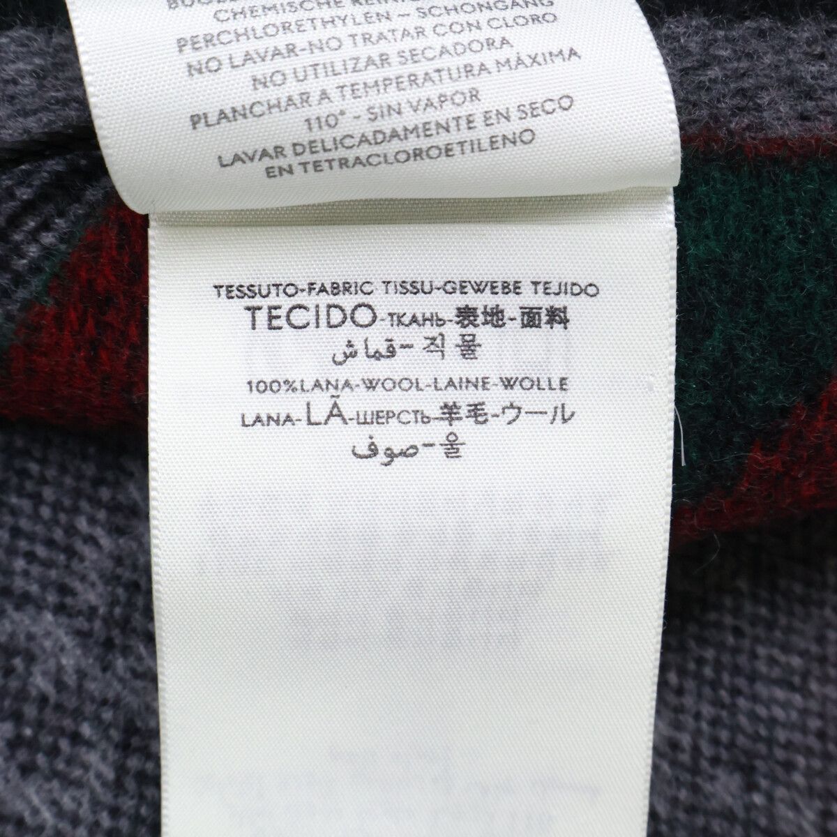 Gucci GG Pattern Sherry Line Wool Fringe Scarf — view 7