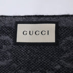 Gucci GG Pattern Sherry Line Wool Fringe Scarf — view 4