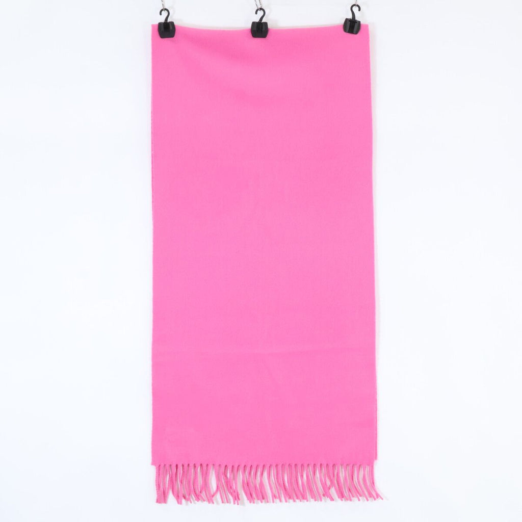 Hermes Logo Embroidery Cashmere Fringe Scarf — view 3