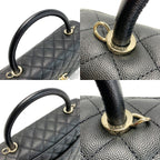 Chanel Coco Handle 29 Caviar Leather Black Chain Shoulder — view 4