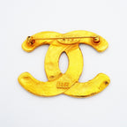 Chanel Brooch Vintage CC Logo Gold Plated — view 5
