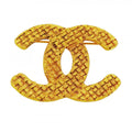 Chanel Brooch Vintage CC Logo Gold Plated