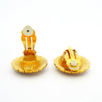 Chanel Earrings Vintage CC Logo Round — view 3