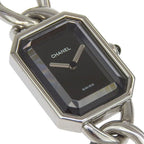 Chanel Premier L Stainless Steel Kuo Analog Display Black Dial Watch — view 3