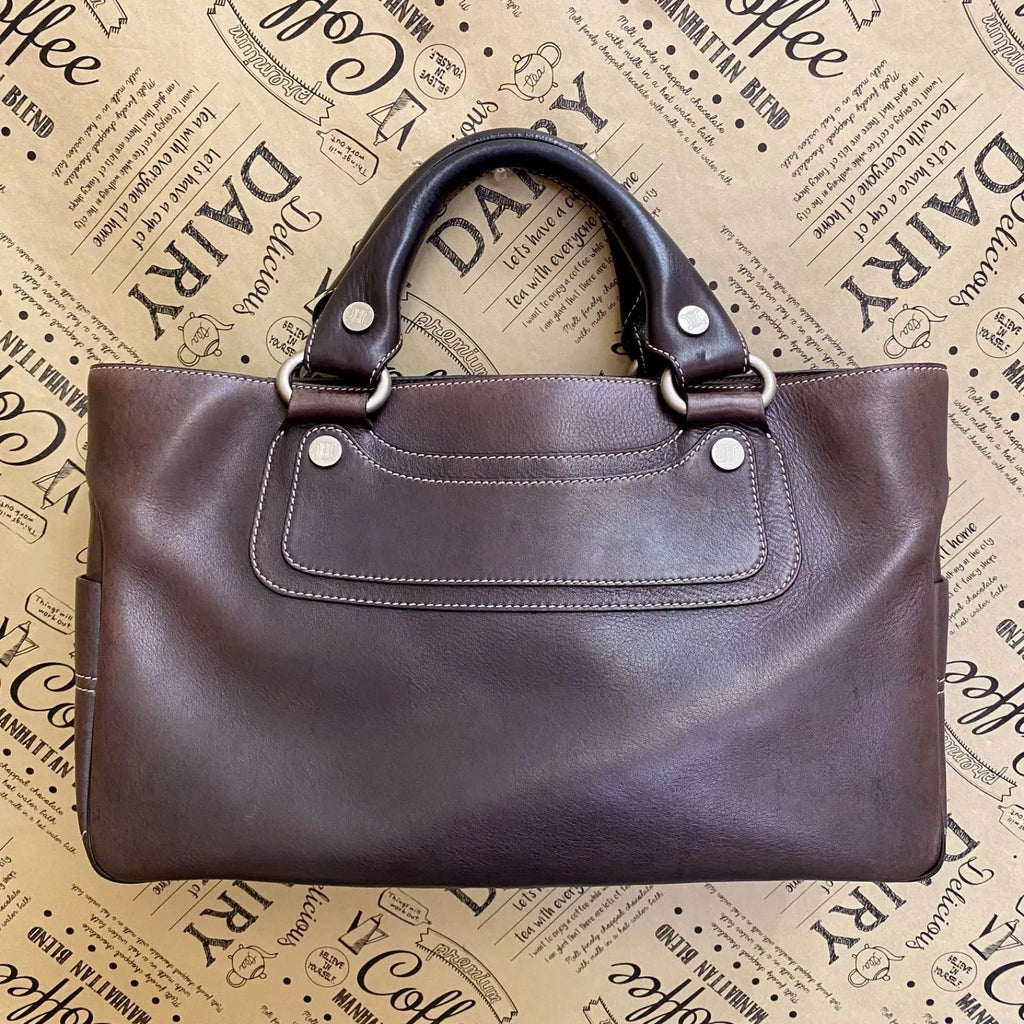 Celine Hand Tote Boogie Leather Brown