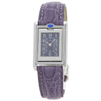 Cartier Tank Basculant Watch SS Leather