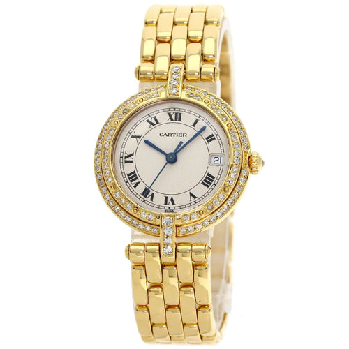 Cartier Panthère Vlc Bezel Diamond Watch 18k Yellow Gold