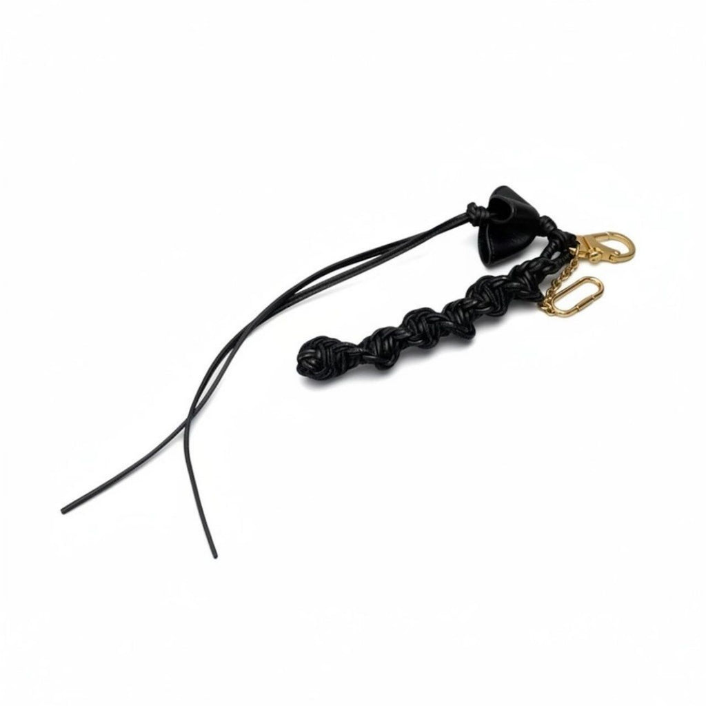 Celine Phoebe Philo Era Bag Charm Black Leather Key Holder