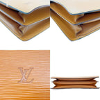 Louis Vuitton Business Bag Epi Serviette Fermoir with Key Solid Brown — view 4