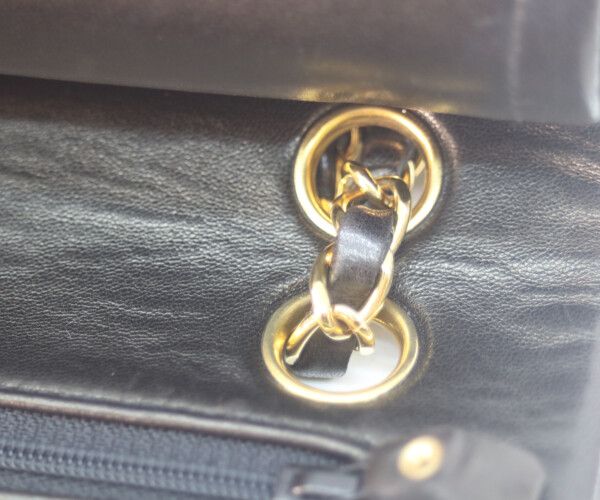 Chanel Black Lamb Gold Quilted 23 Shoulder — view 8