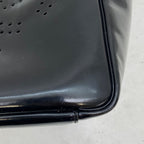 Chanel Tote CC Logo Black Perforated Leather Chain Business — view 9
