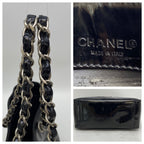 Chanel Tote CC Logo Black Perforated Leather Chain Business — view 4
