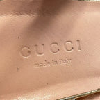 Gucci High Sandals GG Marmont Double Log Leather Gold — view 8