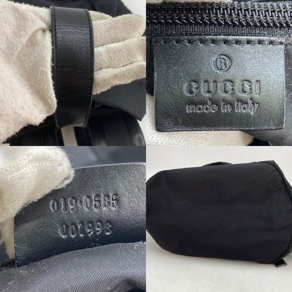 Gucci Nylon Leather Backpack Black — view 4