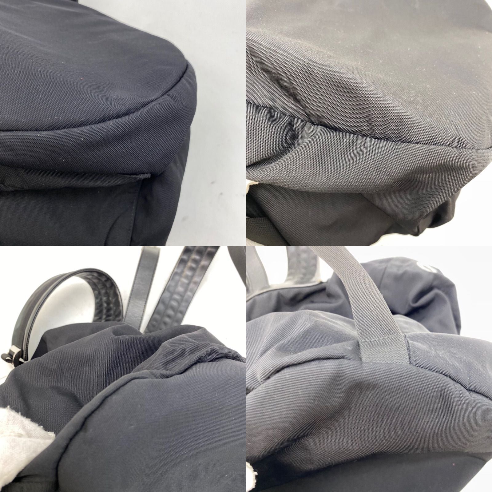 Gucci Nylon Leather Backpack Black — view 5