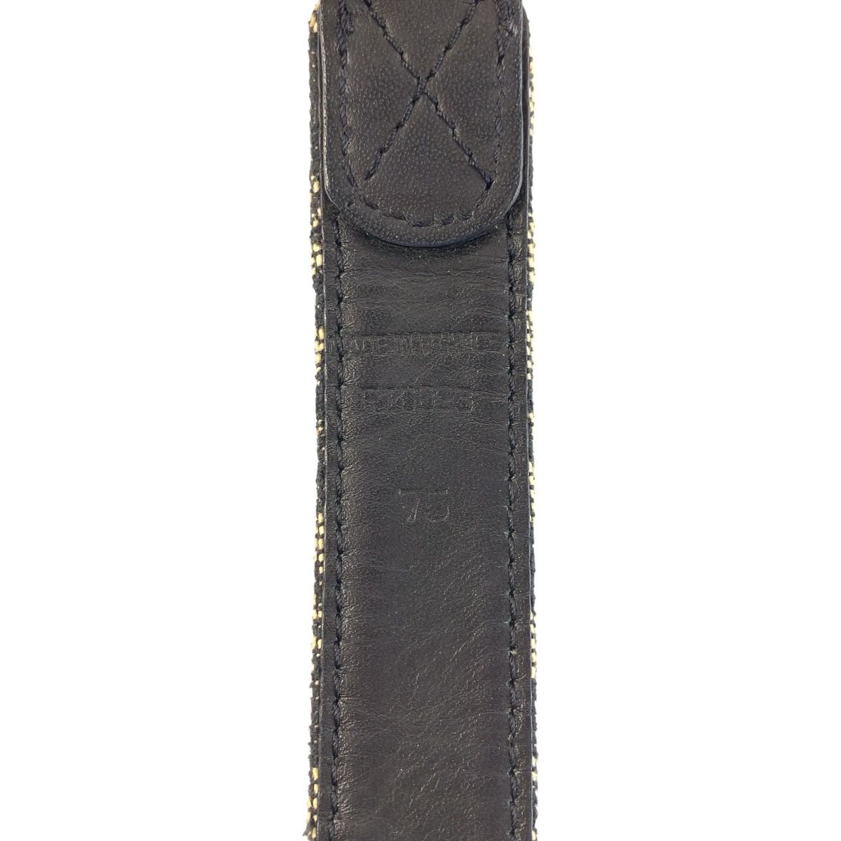 Dior Vintage Trotter 75 cm Navy Silver Canvas Belt — view 4