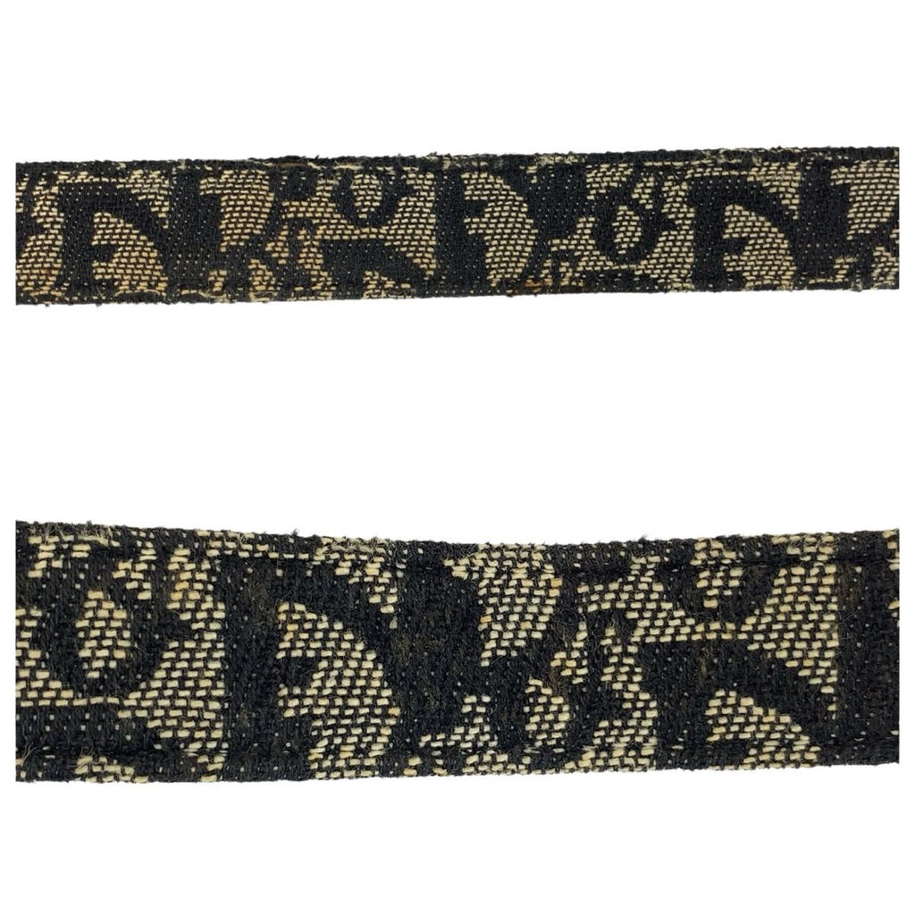 Dior Vintage Trotter 75 cm Navy Silver Canvas Belt — view 8