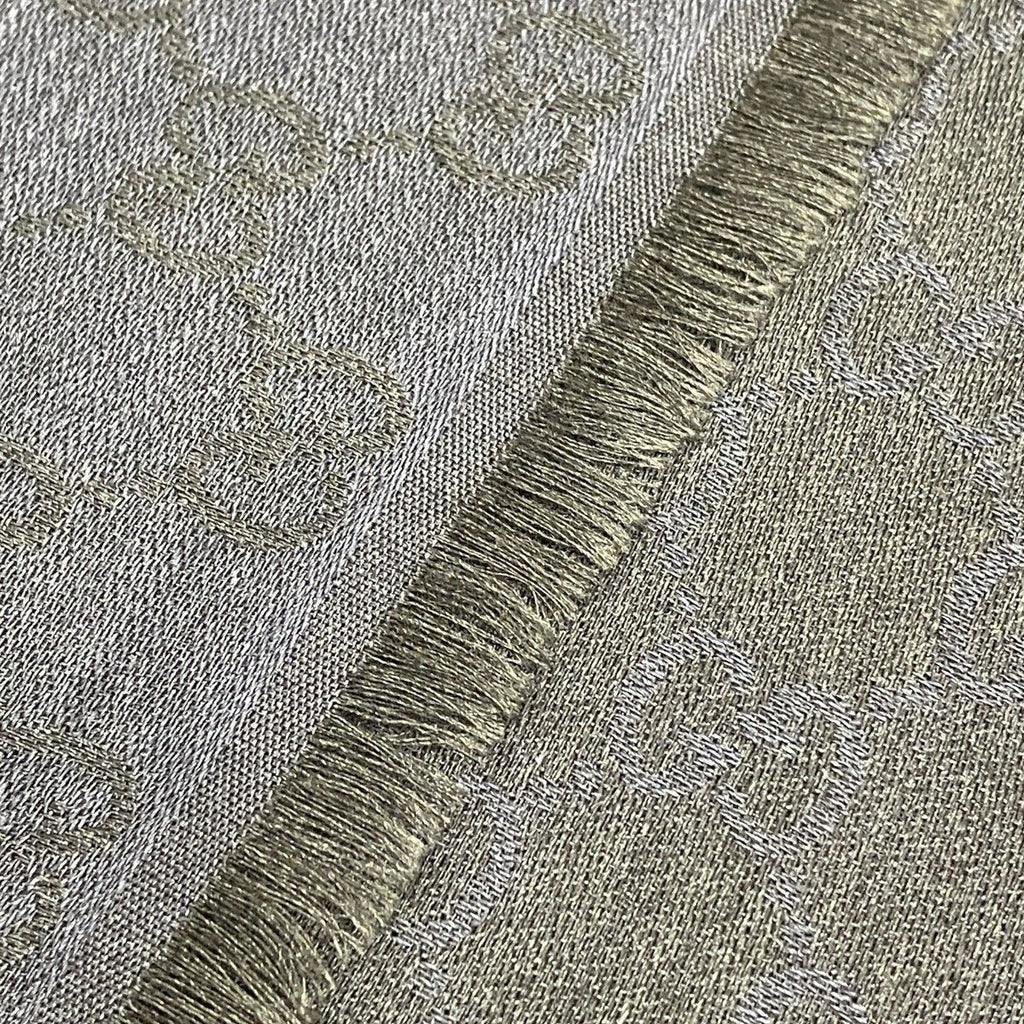 Gucci GG Line Shawl Wool Silk Scarf — view 9