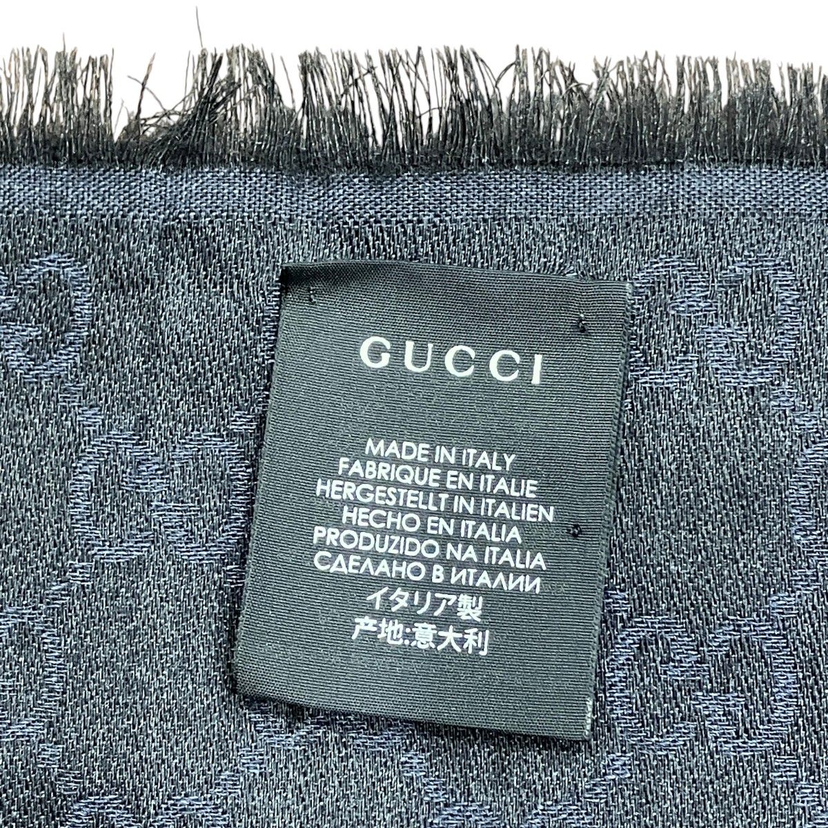 Gucci GG Line Shawl Wool Silk Scarf — view 4