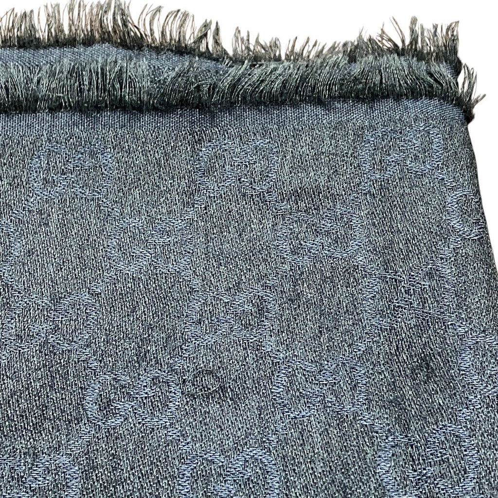 Gucci GG Line Shawl Wool Silk Scarf — view 8