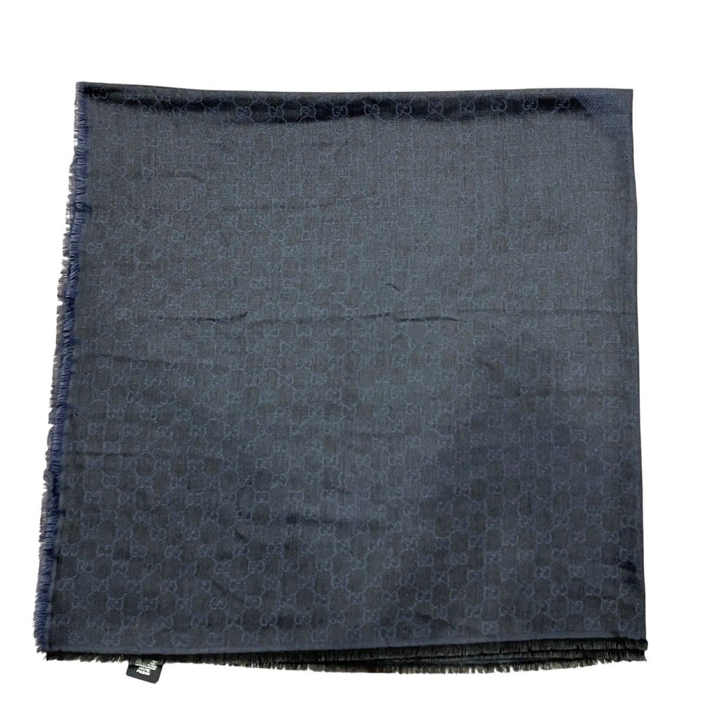 Gucci GG Line Shawl Wool Silk Scarf — view 2