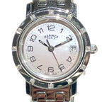 Hermes Cles Watch SS Quartz Pink Shell Dial