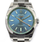 Rolex Watch Milgauss Roulett Luminous Index Hand Sunray Blue Dial Green