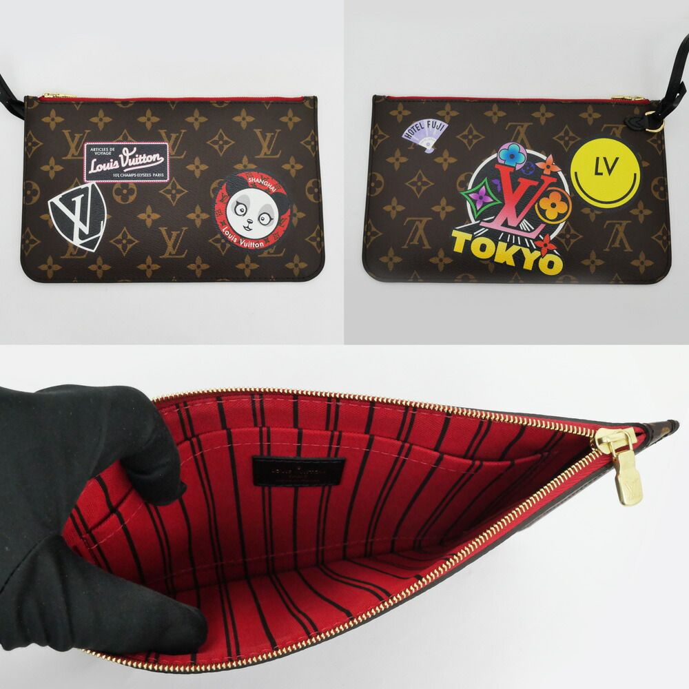 Louis Vuitton Monogram Neverfull My LV World Tour Tote Name Brown — view 7