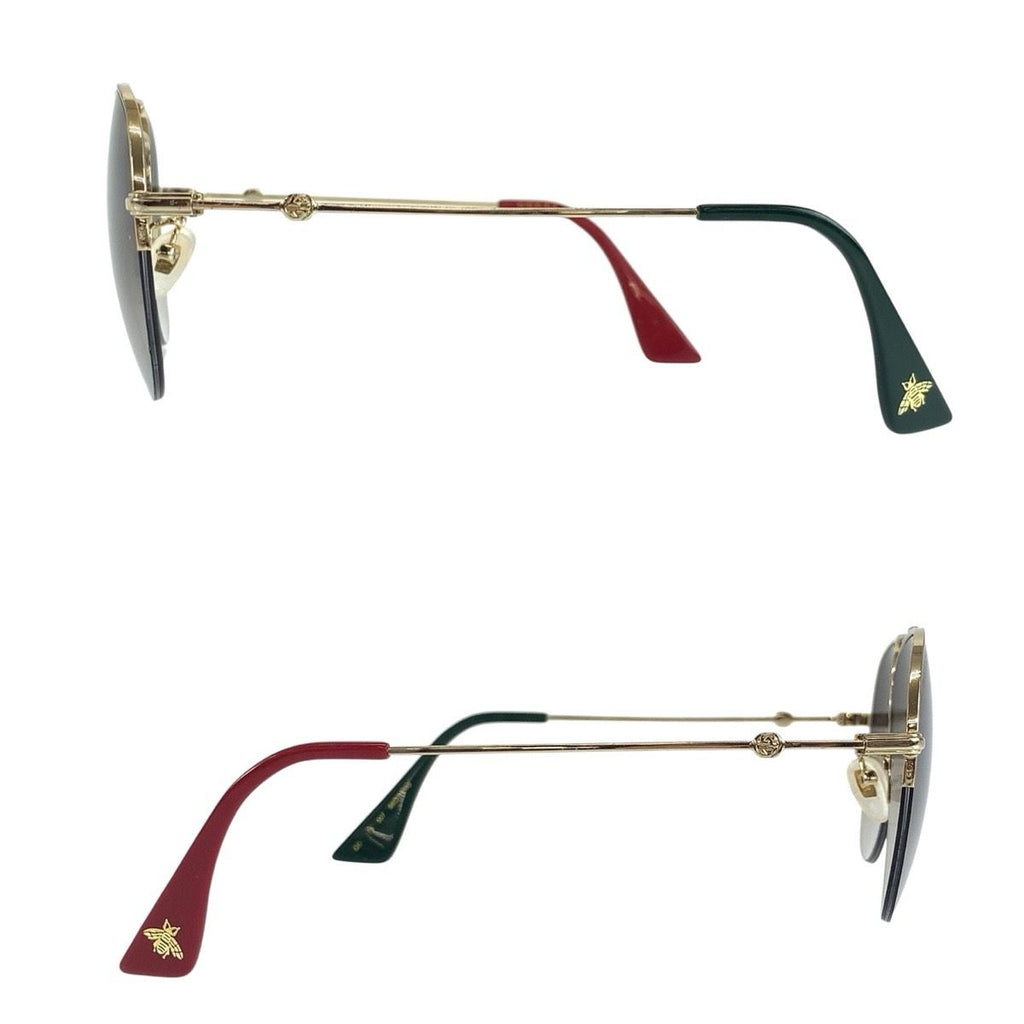 Gucci Gold Gray Metal 007 56 Sunglasses Eyewear — view 5