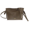 Loewe Flamenco Clutch Mini 2-Way Shoulder Handbag Nappa Calfskin Dark Khaki Gold