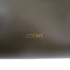 Loewe Flamenco Clutch Mini 2-Way Shoulder Handbag Nappa Calfskin Dark Khaki Gold — view 8