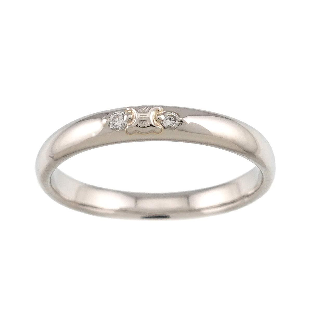 Celine Macadam Ring Diamond Pt Platinum 18k YG Yellow Gold — view 2