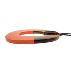 Hermes GM Necklace Buffalo Horn Lacquer Wood Box Orange Brown All Season Large — view 4