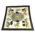 Hermes Carre 90 les Voitures a Transformation Silk Scarf Neckwear Black