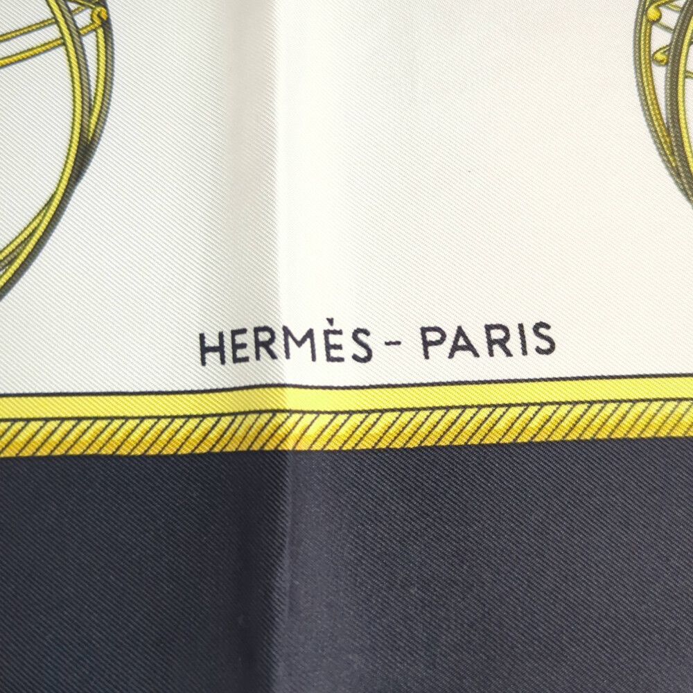 Hermes Carre 90 les Voitures a Transformation Silk Scarf Neckwear Black — view 3