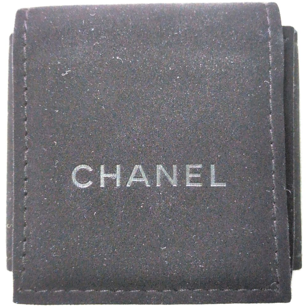 Chanel Logo Motif Rhinestone Setting Costume Earrings Charm Alloy Gold — view 5