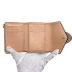 Louis Vuitton Portefeuille Pont Neuf Leather Trifold Wallet Gray — view 6
