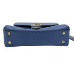 Gucci 2-Way Leather Shoulder Bag Blue — view 7