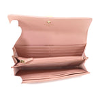 Chanel Quilted Bifold Wallet Caviar Leather Pink Gold — view 6