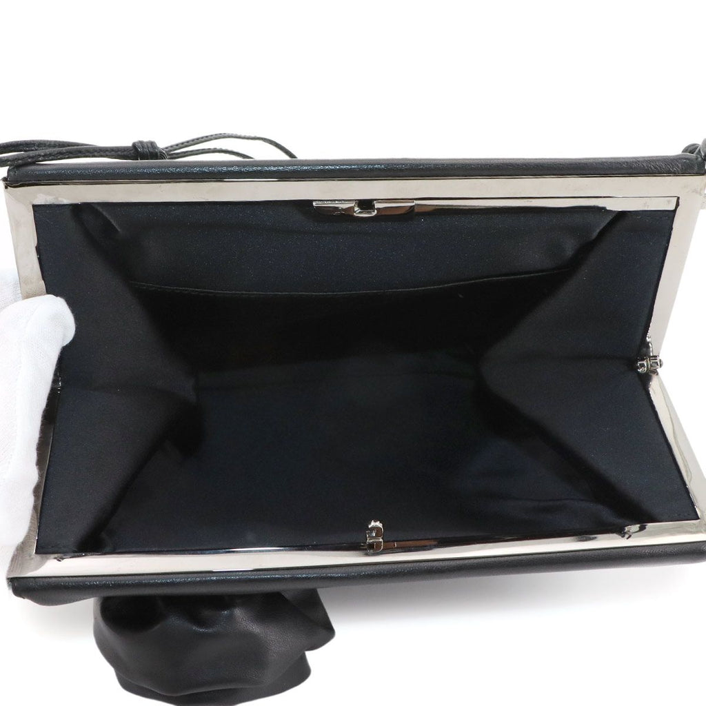 Gucci Shoulder Bag Leather Black 005 Silver — view 7