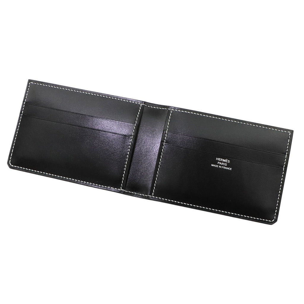 Hermes Series Oriental Card Case Business Holder Box Calf Black — view 6