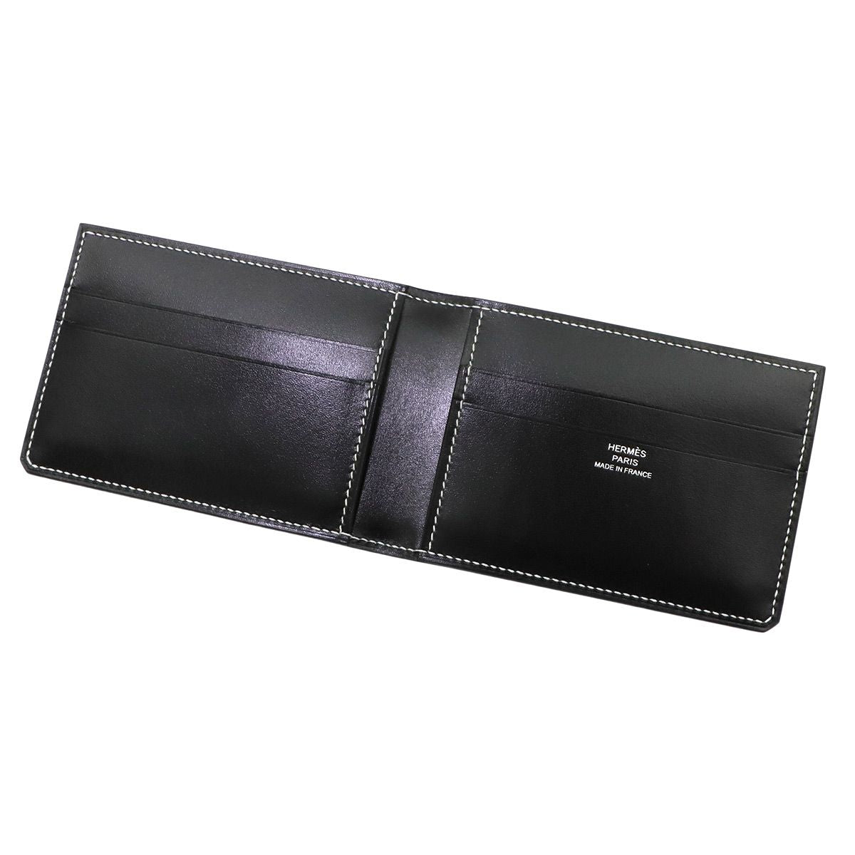 Hermes Series Oriental Card Case Business Holder Box Calf Black — view 6