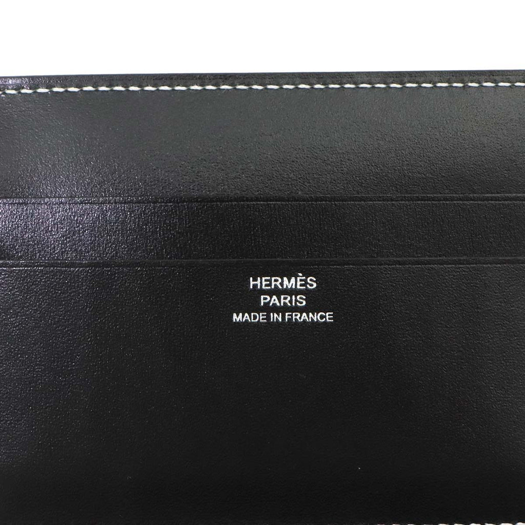 Hermes Series Oriental Card Case Business Holder Box Calf Black — view 7