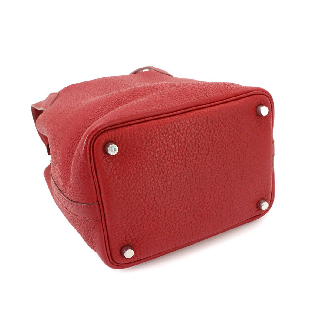 Hermes Picotin Lock PM Hand Bag Taurillon Clemence Silver — view 5